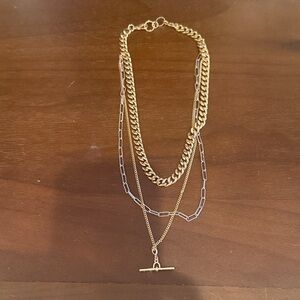 ALLSAINTS mixed metal layered necklace